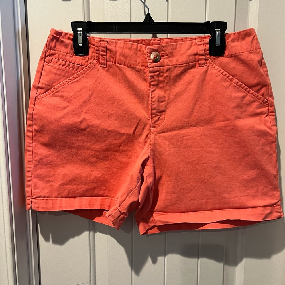 Lee coral Orange Bermudas Classic Summer Shorts women’s sz 12